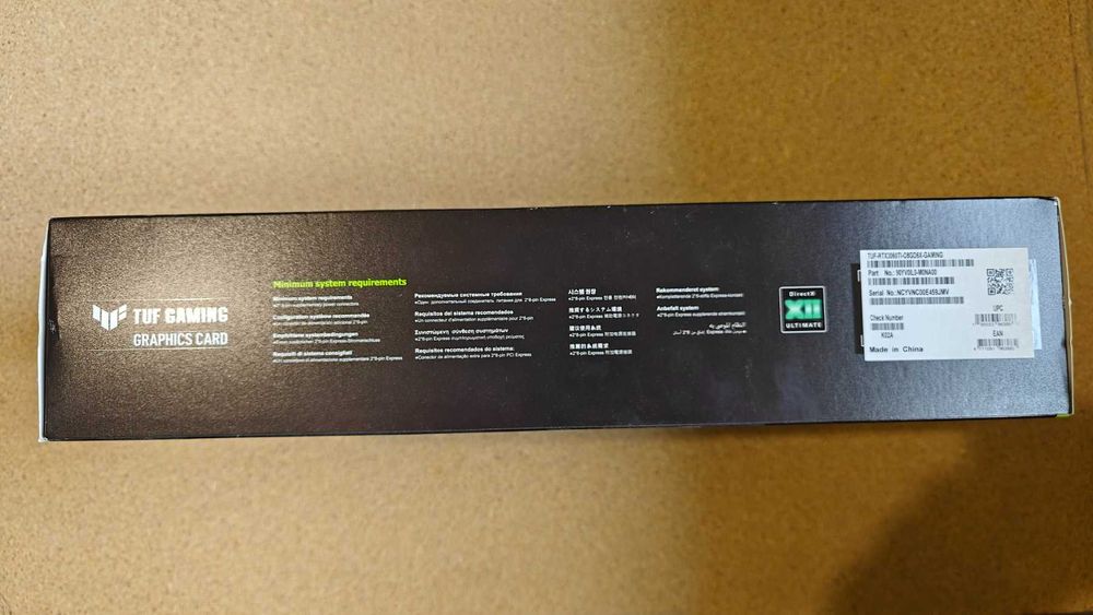 Видеокарта Nvidia RTX 3060Ti asus tuf gaming