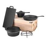 Комплект чугунени съдове BBQ BOSS, 9 бр