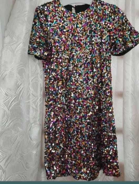 Rochie glami paiete multicolore