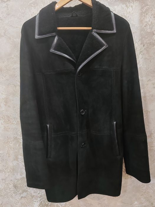 Дубленка мужская черная