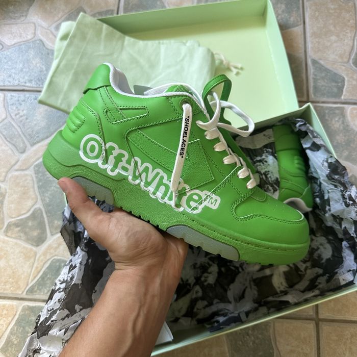 Pantofi Sport Off-White Out Of Office Verde-Alb