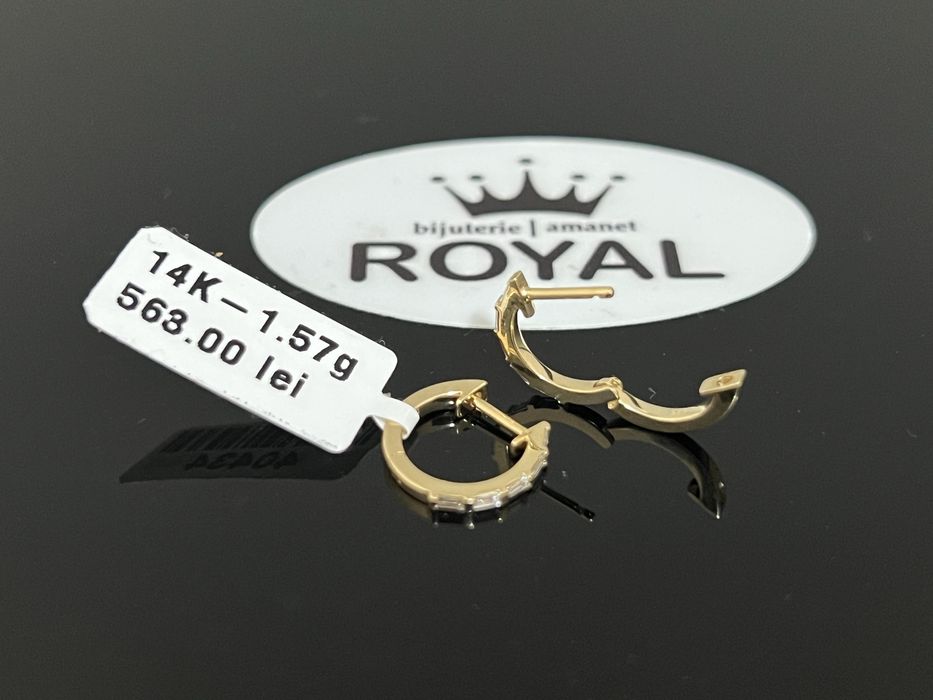 Bijuteria Royal CB : Cercei copil aur 14k 585 1,57 gr