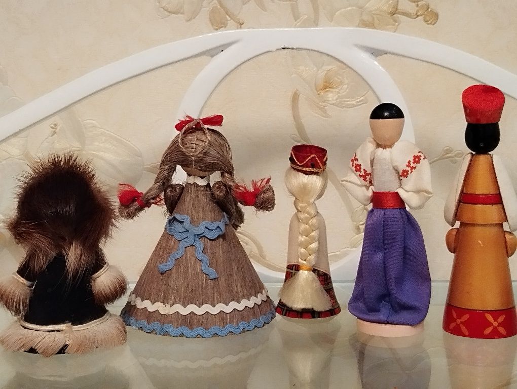 Деревянные национальные куклы СССР