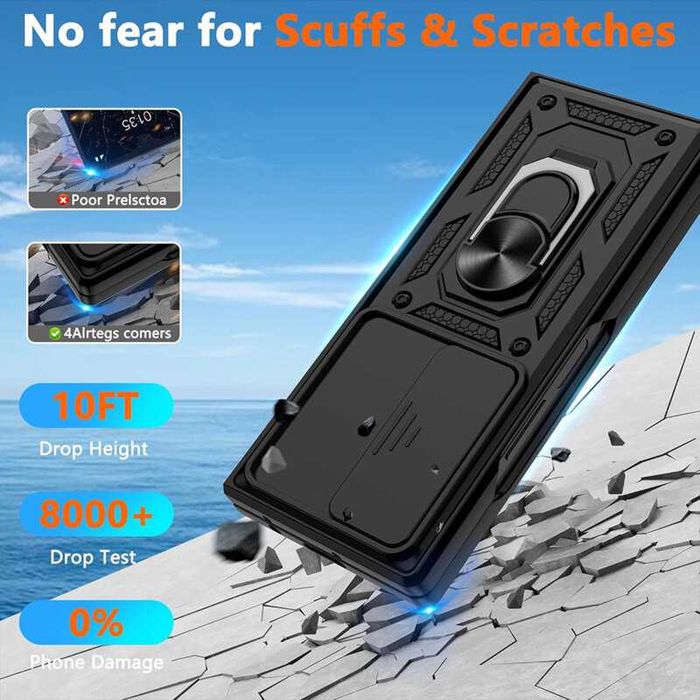 Husa antisoc carbon flip piele SAMSUNG Galaxy Z Fold6 5 Fold4 3 mod di