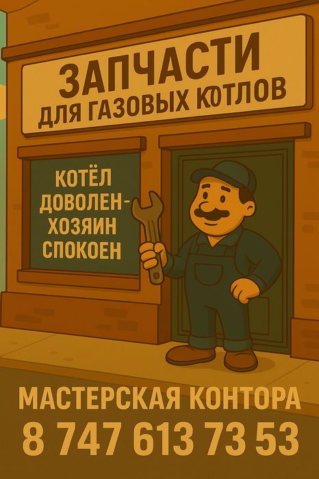 Запчасти для газовых котлов новые и  б/у  в отличном состоянии в алмат