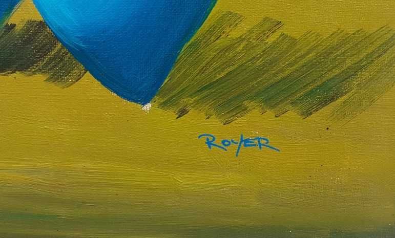 Tablou vechi- festivalul berii - semnat Royer