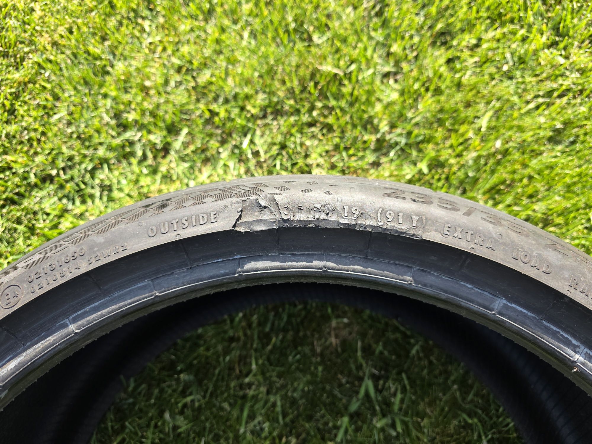 Continental SportContact 7, 235 35 19, DOT 0124 - 7mm - defect estetic