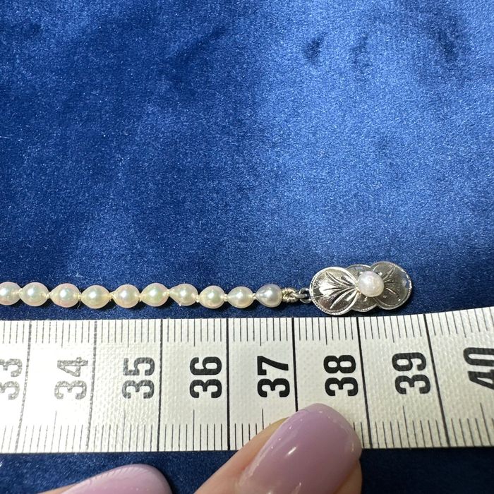 Vintage colier perle naturale Akoya de apă sărată