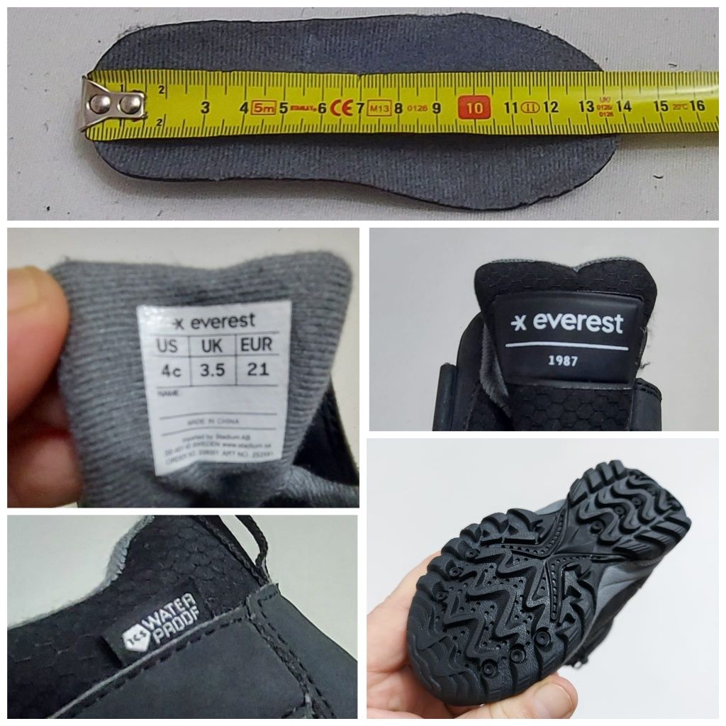 Ghete noi EVEREST Waterproof unisex, nr 21, cizme iarnă, zăpadă Suedia