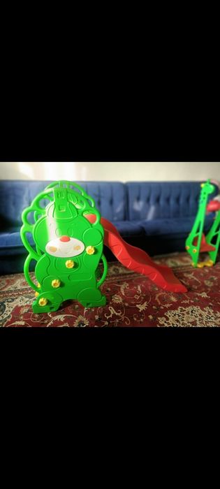 Горка детская зеленая