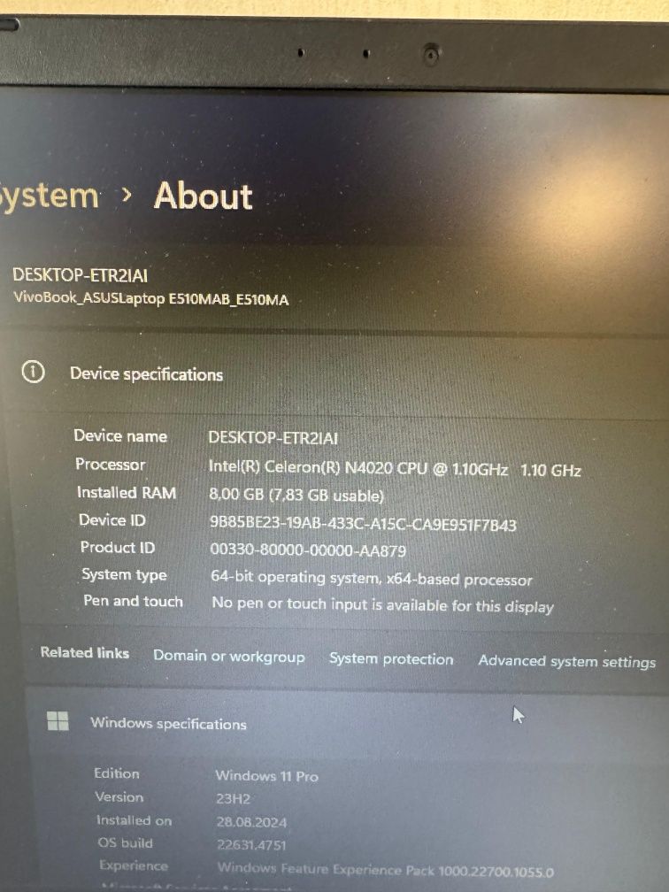 Asus E510M Amanet BKG