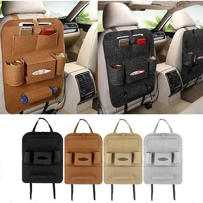 Текстилен органайзер за седалка на автомобил - 4 Цвята.