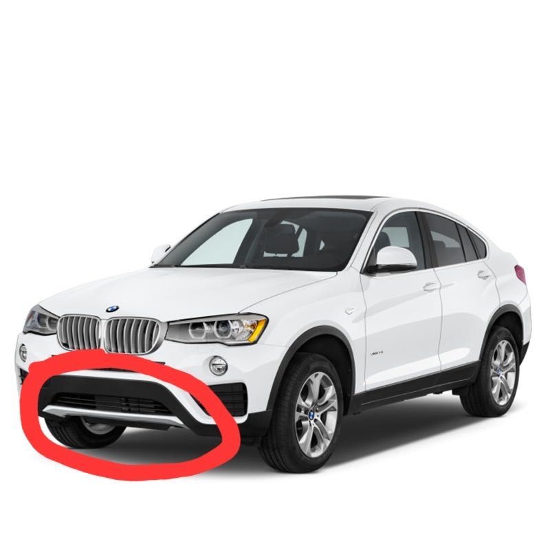 Спойлер нож предна  броня bmw f 25 f26