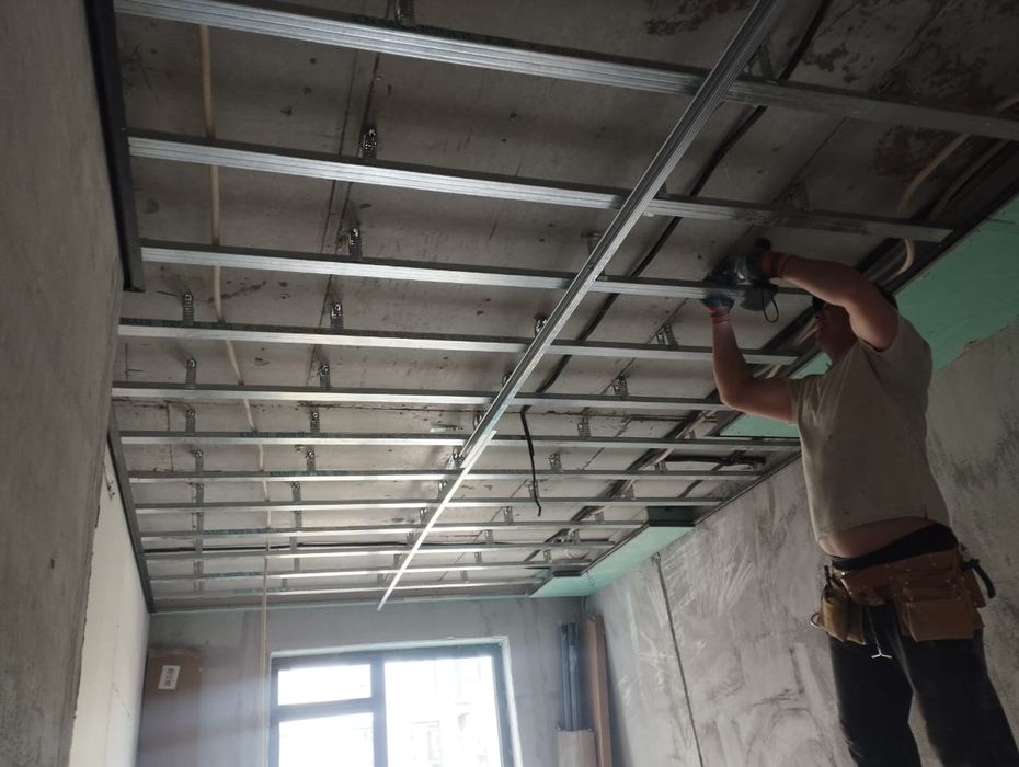Гипсокартонщики ,Установка гипсокартона