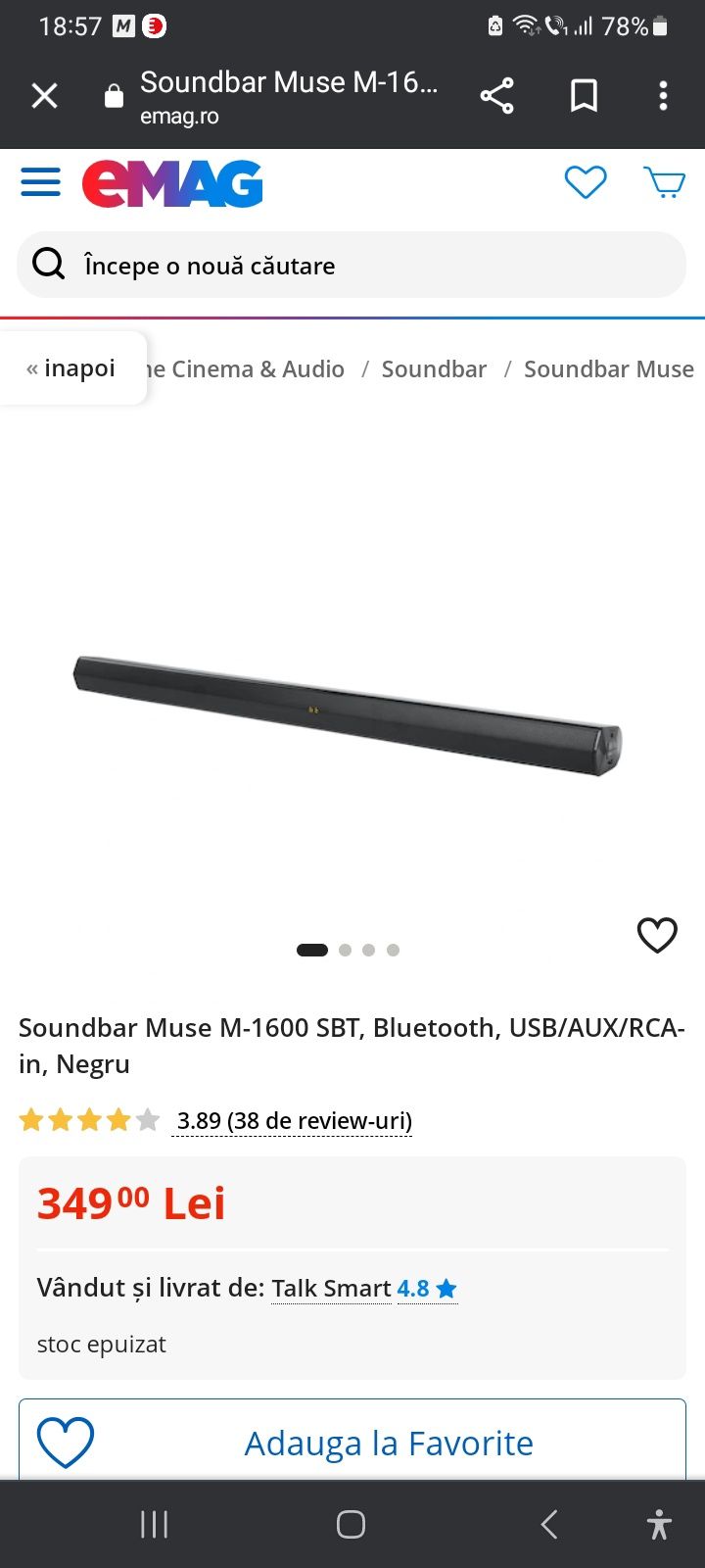 Vand soundbar Muze