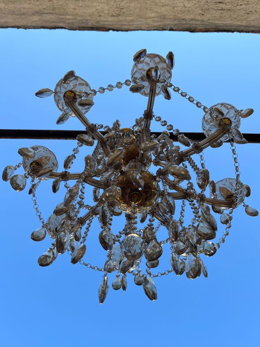 Candelabru sticla cu 8brate