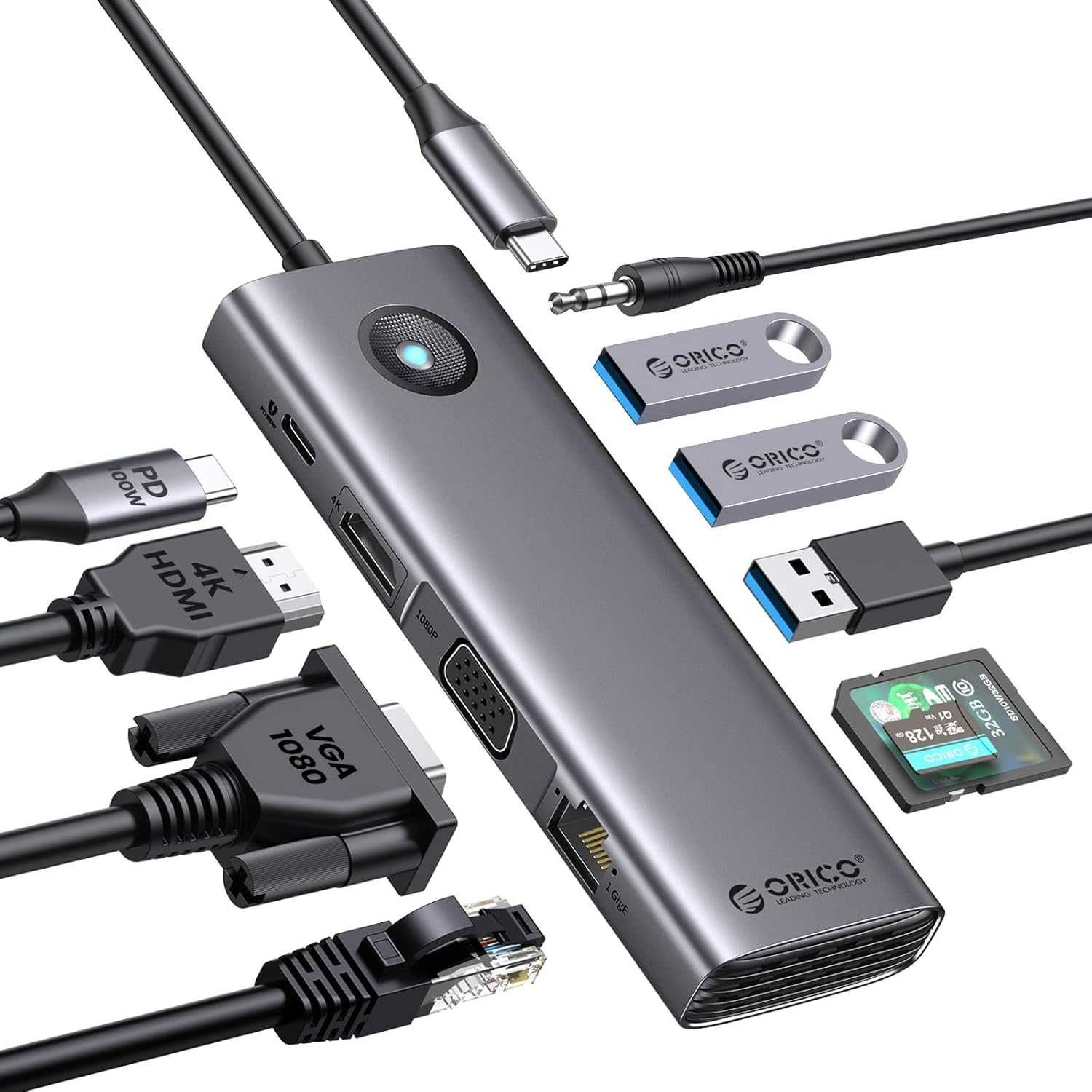 USB-С док-станция ORICO 10 в 1