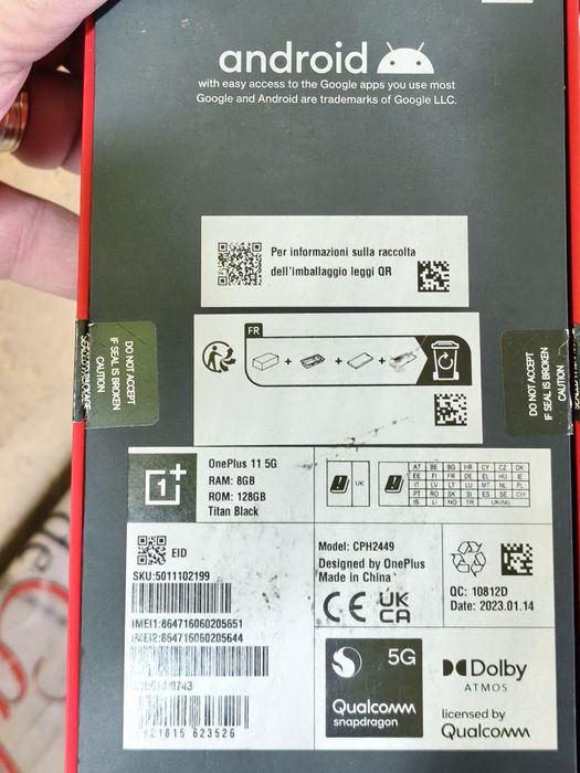 One Plus 11 8+8 ram cu 128