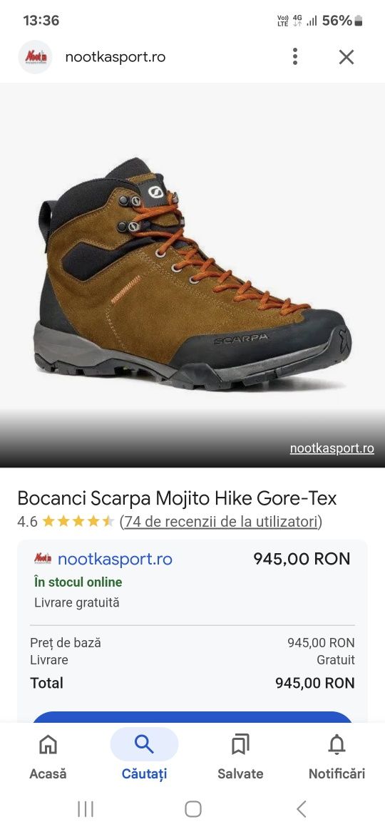 Ghete Scarpa nr. 41, noi la cutie