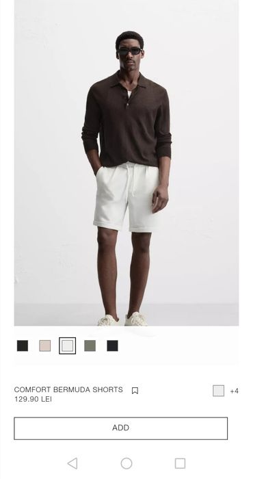 Pantaloni scurți bermude Zara foarte comfortabili
