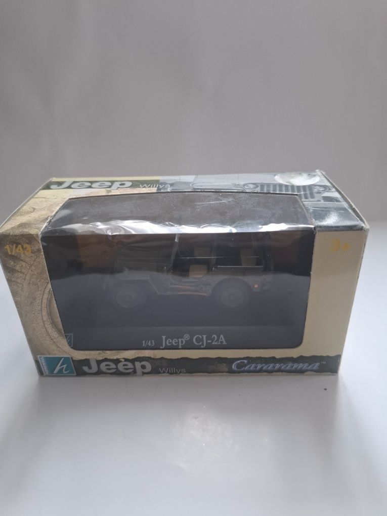 Колекционерска количка - военен джип Jeep CJ-2A - Cararama. Мащаб 1:43