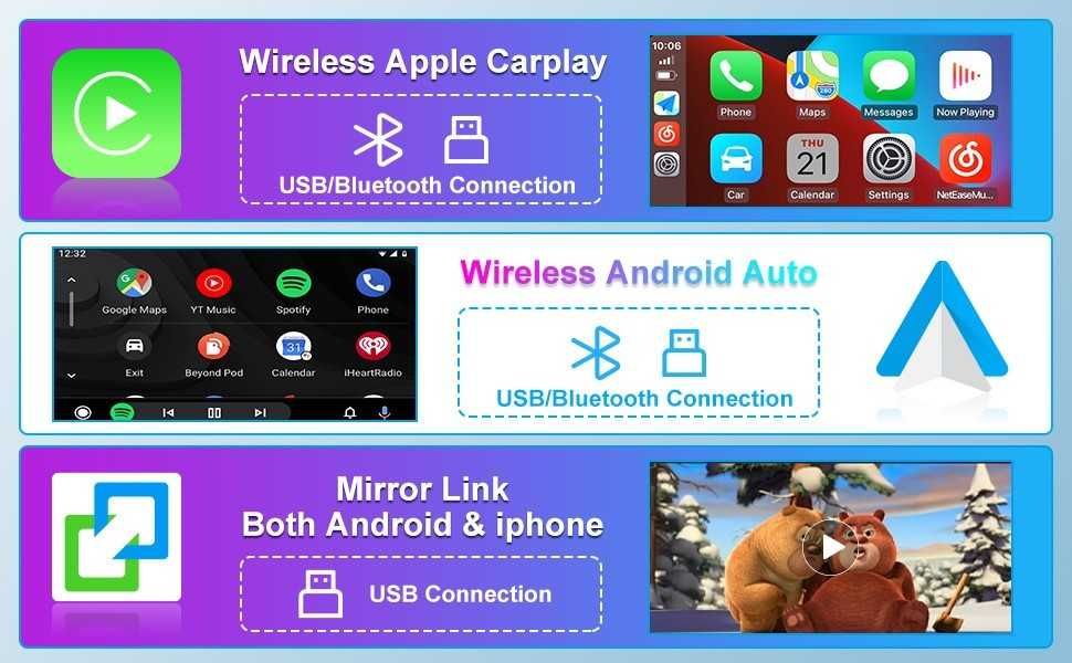 Мултимедия 10.1" 2GB/64GB с Wireless CarPlay & Android Auto   А239