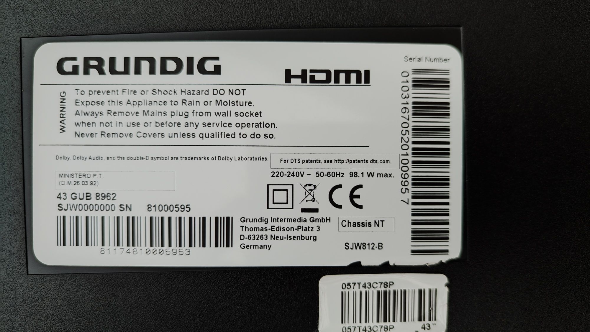 GRUNDIG 43 gub 8962