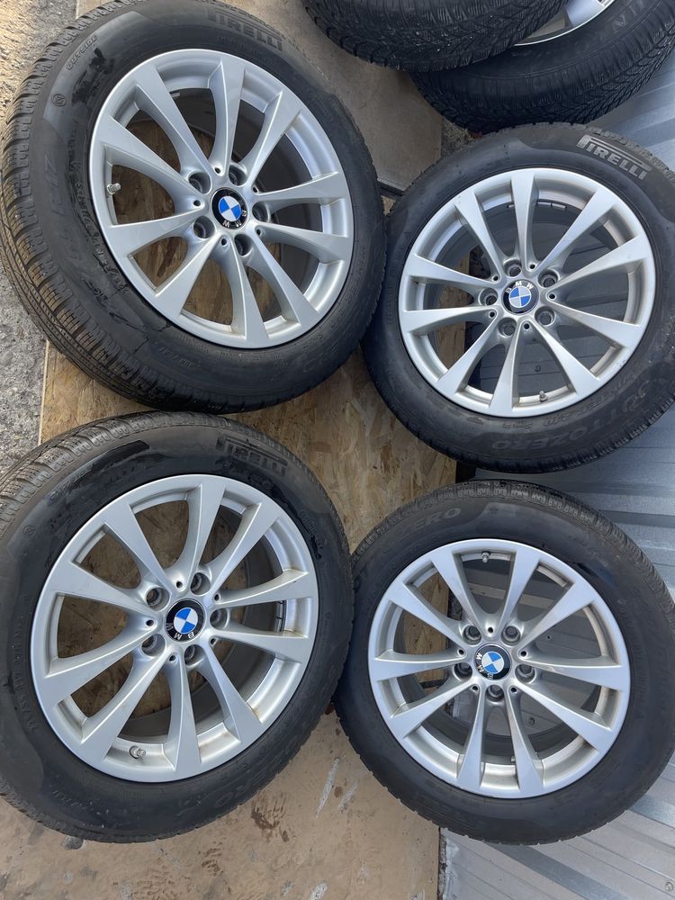 4 jante originale BMW R 17 cu anvelope de iarna Pirelli