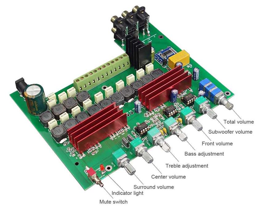 Amplificatoare audio 5.1 canale 100WX1 + 50WX5. TPA3116 D2