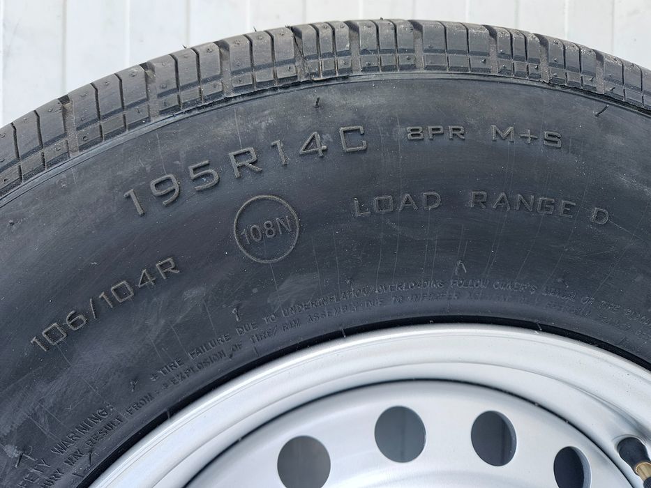 Roata completa remorca 195R14C Anvelopa SECURITY M+S pe Janta 5.5Jx14