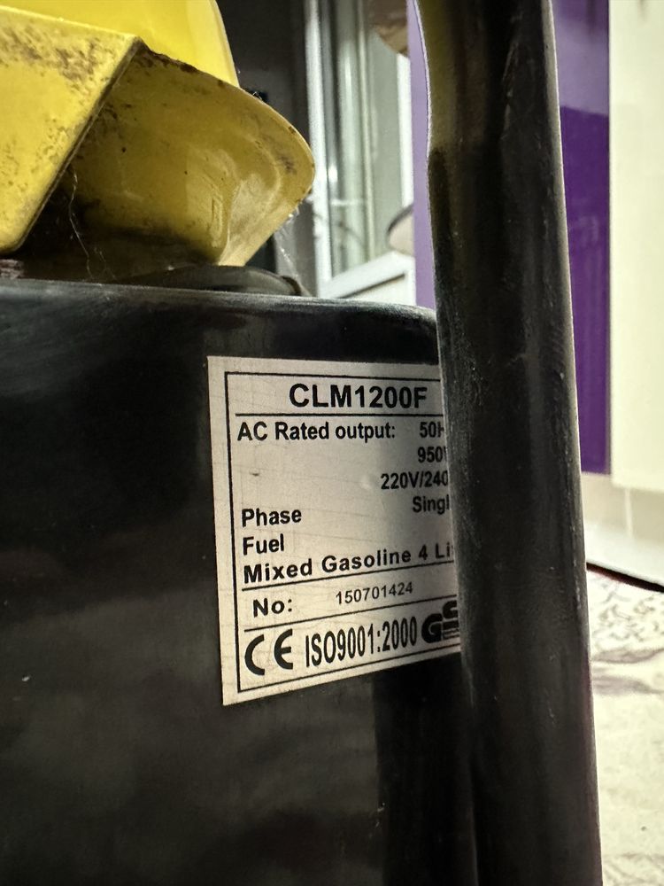 Benzinli generator Dvijok uy uchun CLM1200F Generator