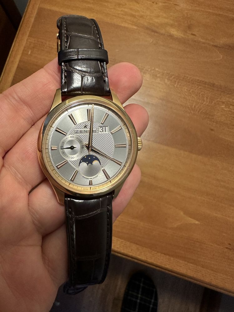 Часовник Лунна фаза Zenith Captain Moonphase Златен Зенит 18 карата