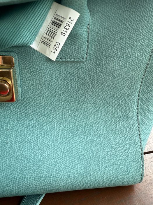 Furla-оригинална голяма тюркоазена чанта