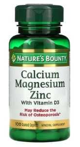 Nature's Bounty, Кальций, магний и цинк с витамином D3