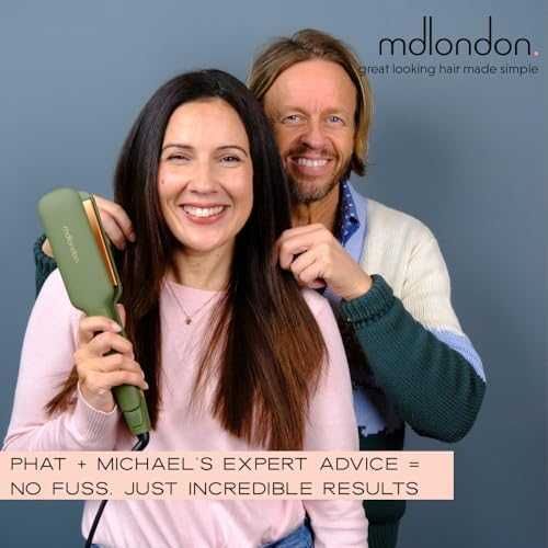 Нова Широка Преса за Коса mdlondon PHAT Идеална за Гъста и Дълга Коса