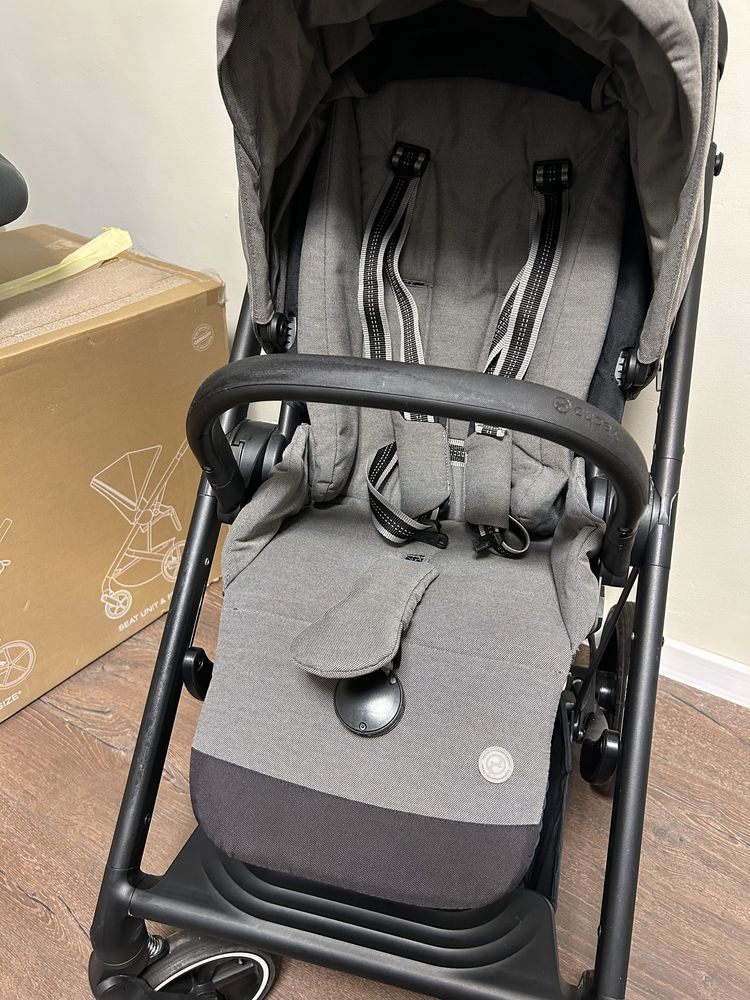 Комбинирана бебешка количка 3-в-1 Cybex TS Balios S LUX BLK, Soho grey