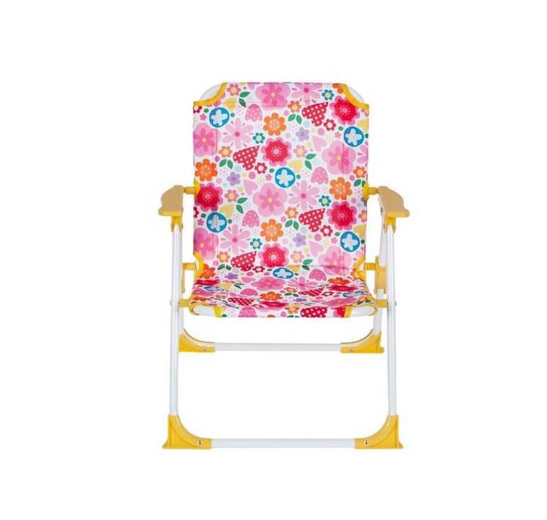 Детски стол, сгъваем, къмпинг, на цветя или на мечета, 37x35x46см