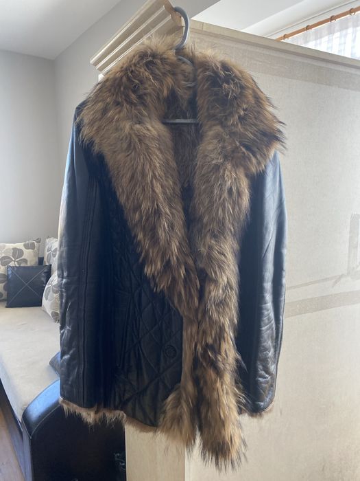 Кожено яке естествен косъм