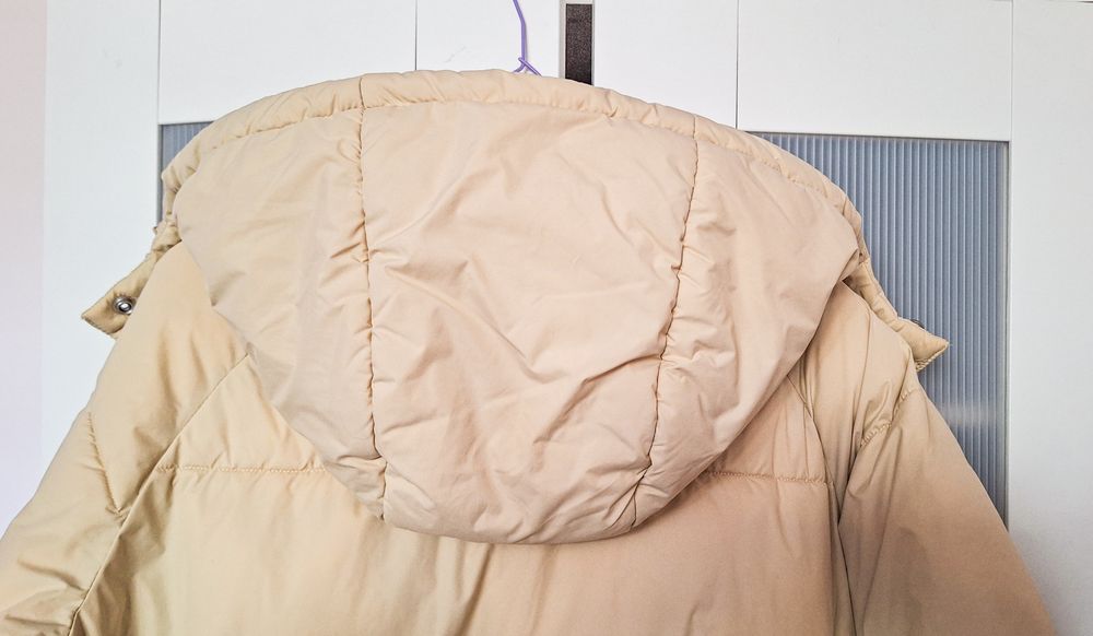 Дълго светло бежово пухено яке Minimum