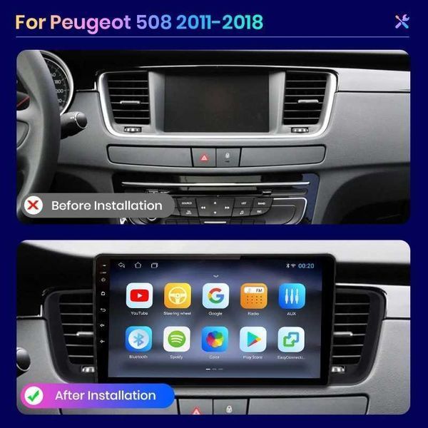Peugeot 508 2011г-2018 Мултимедия Навигация Android