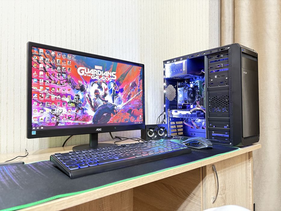 Игровой компьютер Core i3-9Gen/16GB/SSD/HDD/RX 580-8GB+22 дюйм монитор