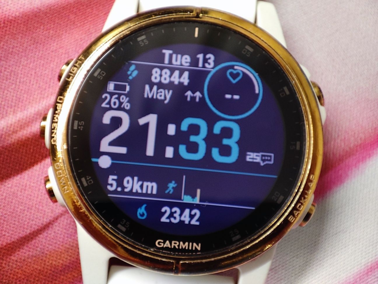 Часовник Smartwatch Garmin Fenix 5S Plus, HR, GPS, Бял Saphire GPS