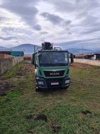Man TGS 33.480 camion forestier 6x6 macara (transport bușteni lemn )