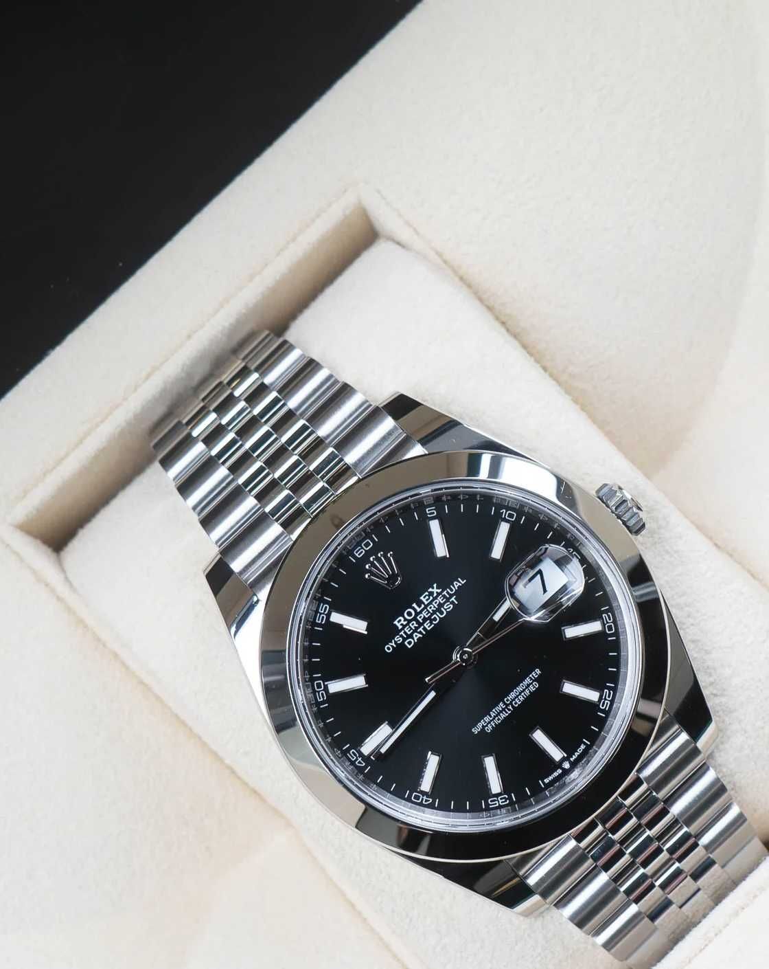 Rolex datejust 41mm сребро/smooth