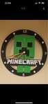 Ceas de perete tematic Minecraft – model Creeper