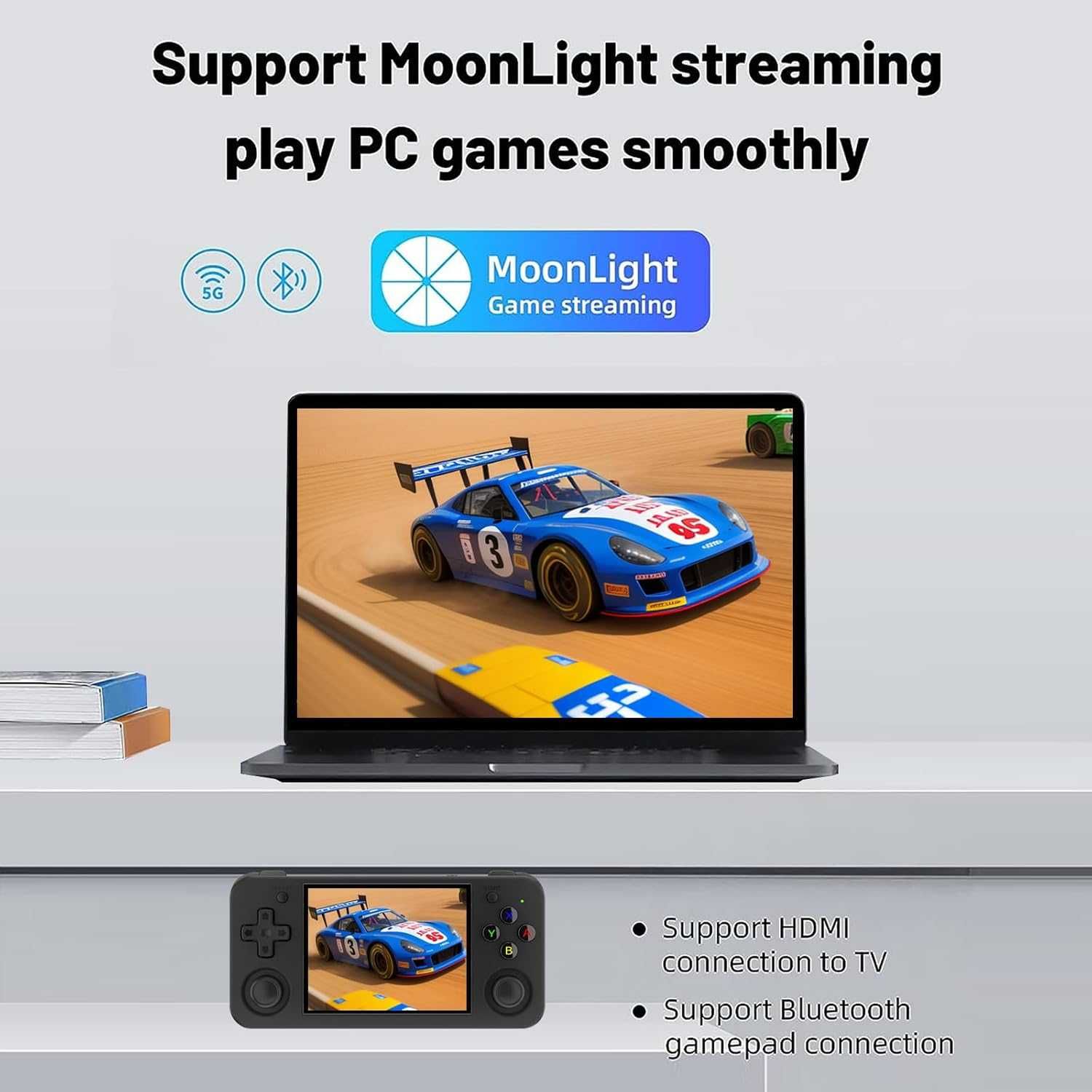 НОВА Ретро конзола ANBERNIC RG35XX H 128GB с игри, 4 ядра Cortex-A53..