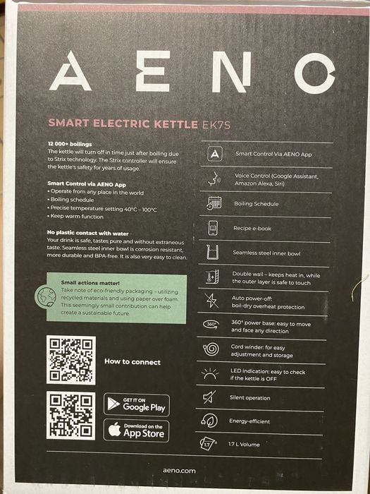 Смарт електрическа кана Aeno