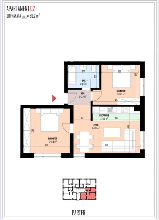 Apartament cu 3 camere, Sos. Alexandriei