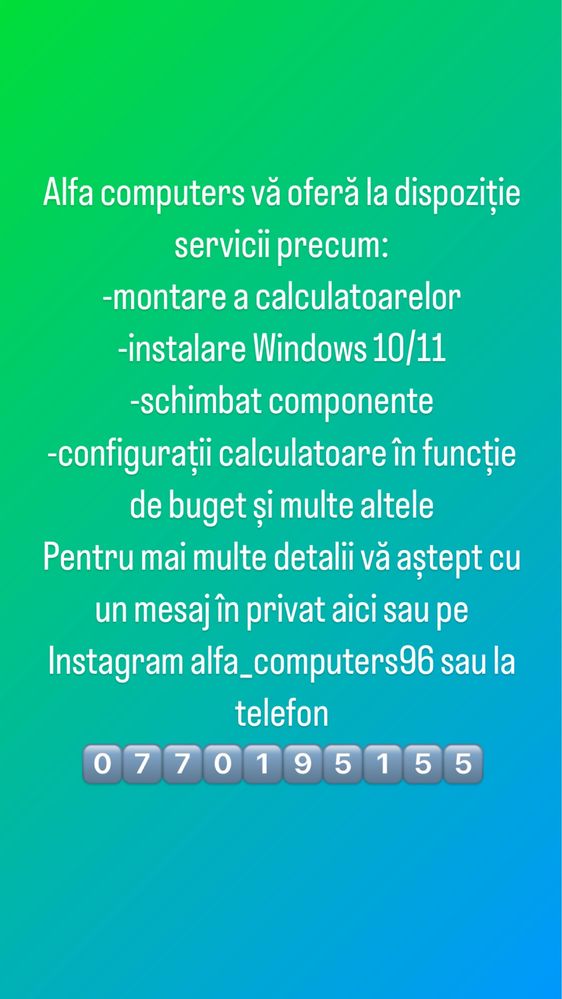 Montare calculatoare + diverse