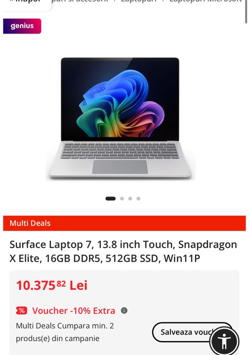 Microsoft surface laptop 7, 15“,  2025, 512gb, 16gb Ram, sigilat